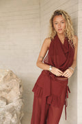 Pre order blusa mica burgundy
